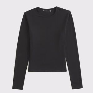 Abercrombie Double-Lined Long-Sleeve Tee - Black